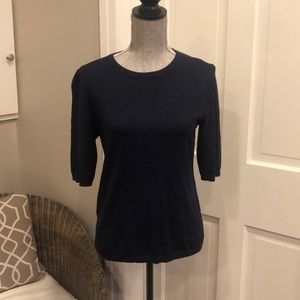 Premise Navy Elbow Sleeve Top